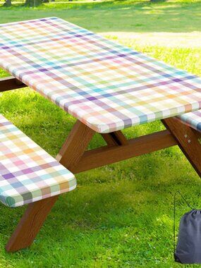 3 pc Picnic Table Cover with Bench Covers N544